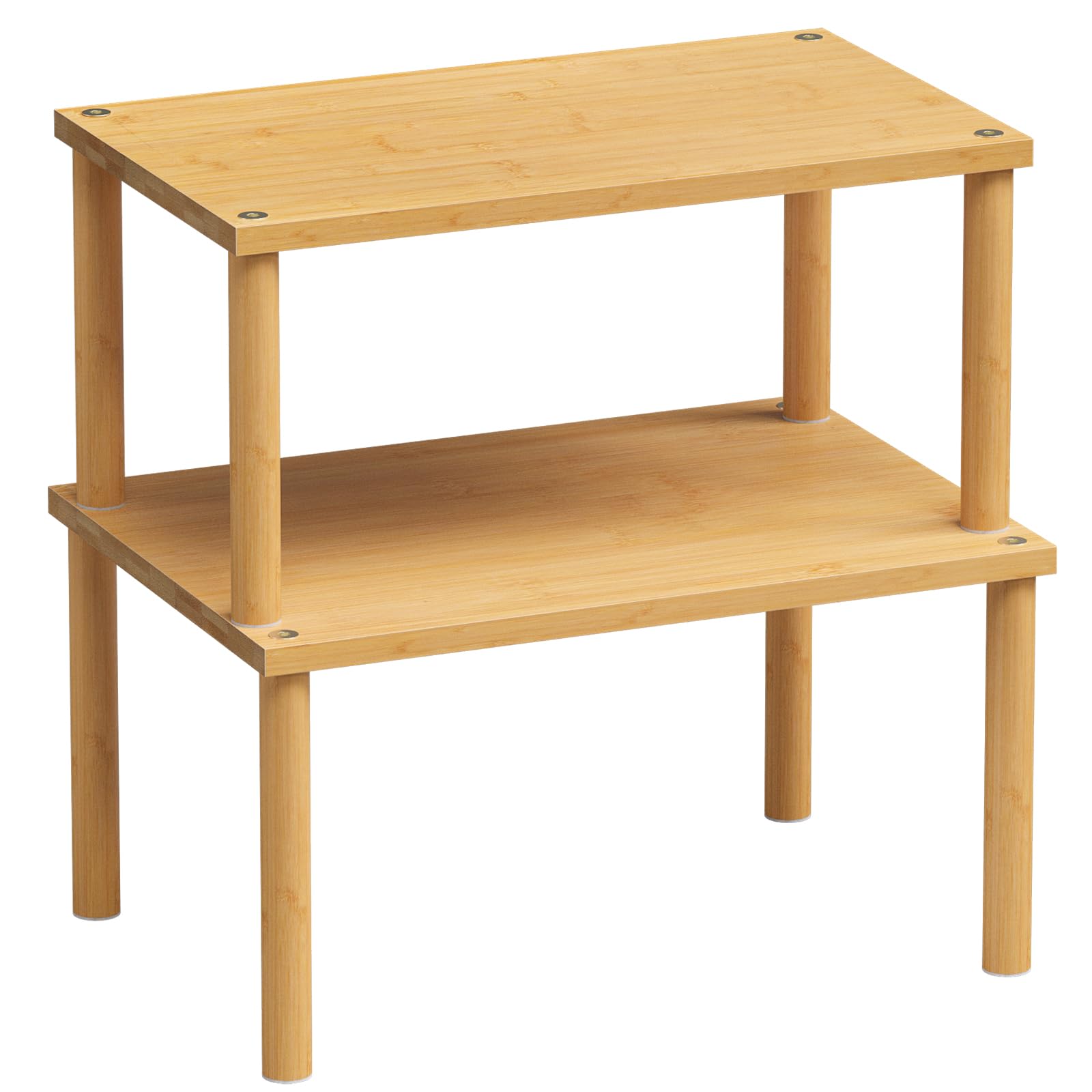 VERTORGAN bamboo cabinet organizer left view for space-saving storage.