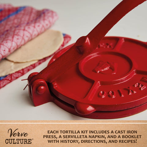 Verve CULTURE handmade servilleta napkin to keep tortillas warm during prep.