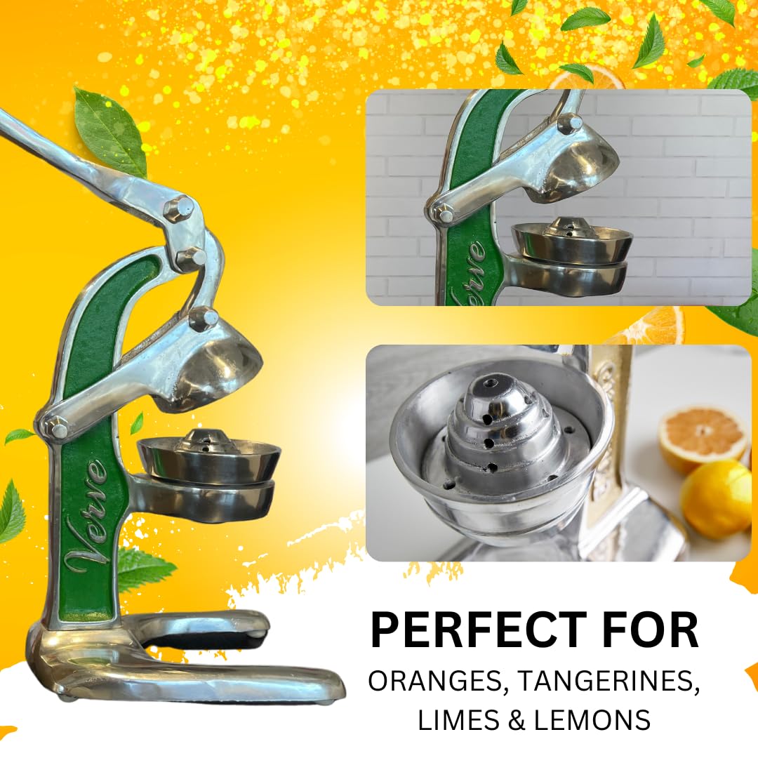 Verve CULTURE juicer cast aluminum body showcases premium construction.