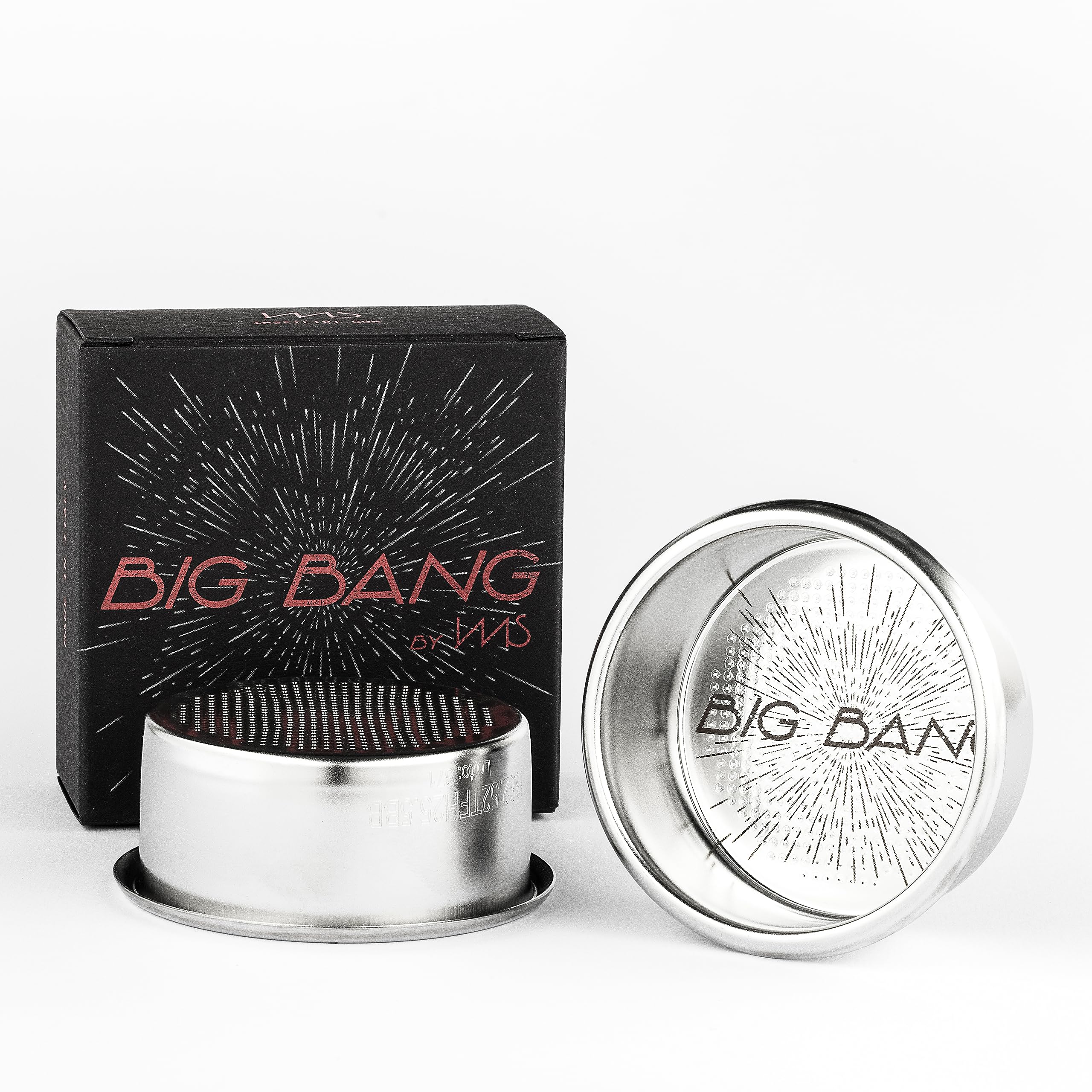 Verybarista IMS Big Bang basket with center holes for 58mm portafilters improves espresso flow.