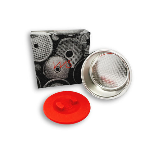Rounded internal corner of the 54mm basket improves water flow.