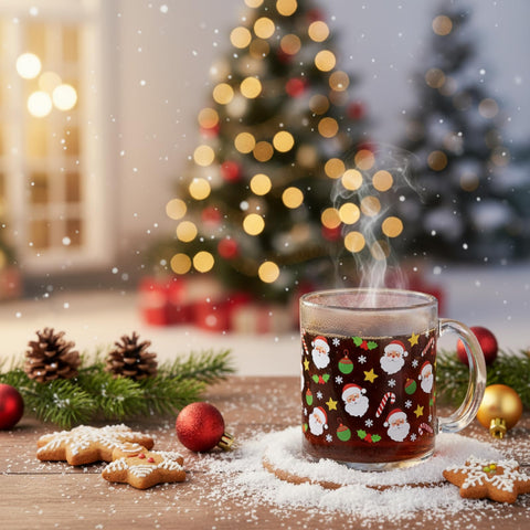 Vesici Christmas mug set arranged for a holiday party