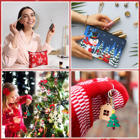 Vesici Christmas keychain rubber with festive charm, ideal stocking stuffer