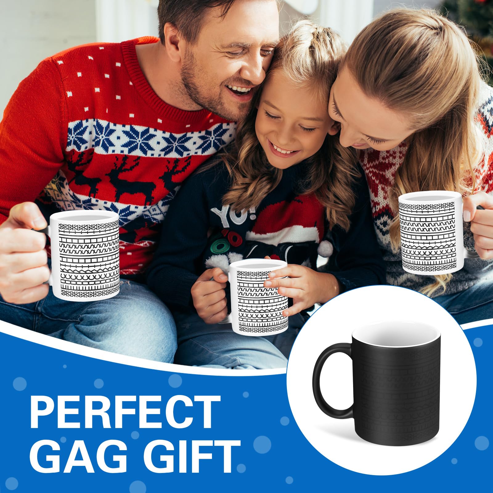 Vesici heat-change mug makes a gag gift for birthdays and festive exchanges.