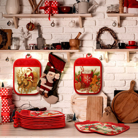 Vesici heat-resistant pot holder showcases bright colors for safe oven use.