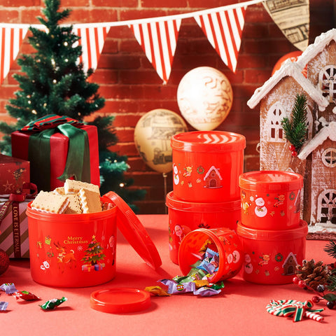 Vesici six-size nesting tins simplify kitchen organization and festive gifting.