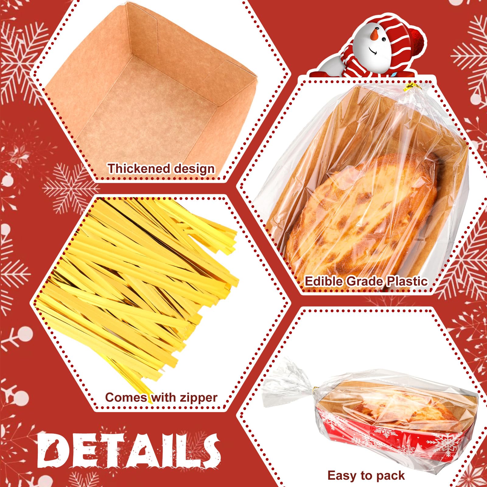 Vesici winter-design pans on a counter for holiday baking