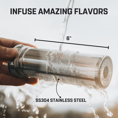 Vesmoon Vessence bottle in use during hiking to demonstrate portability.