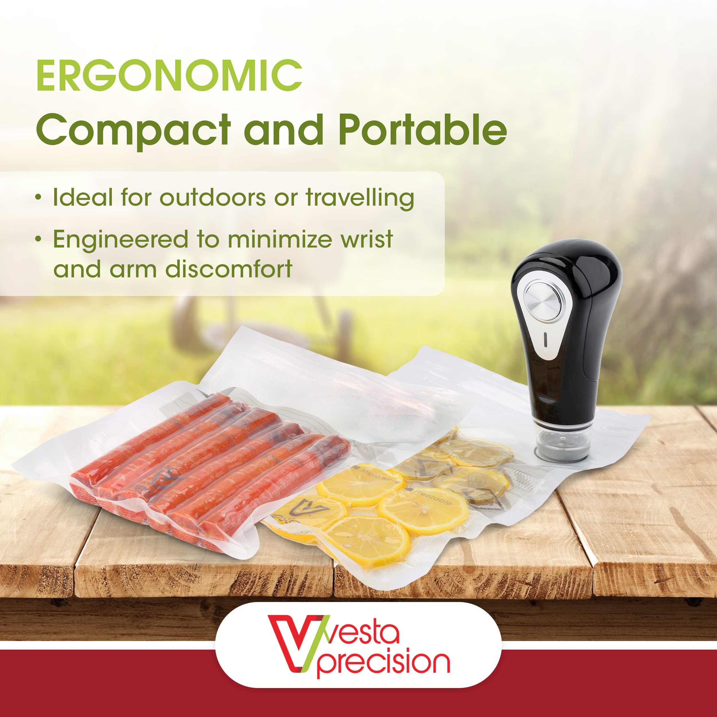 Sealing snacks and leftovers with Vesta Precision for extended freshness