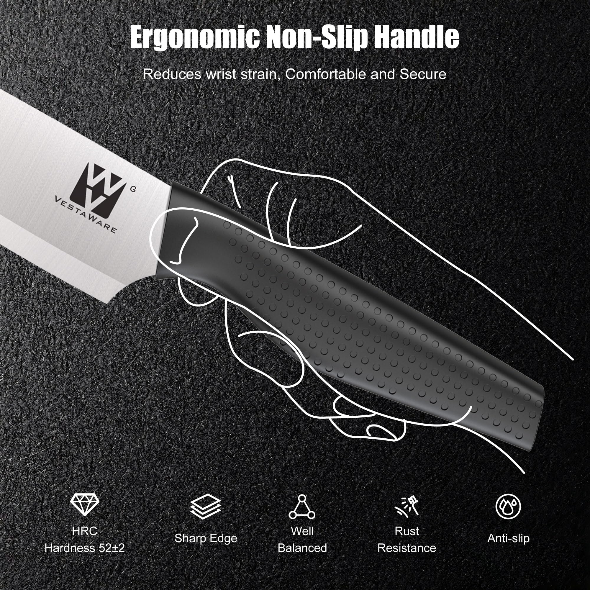 Vestaware ergonomic anti-slip handles for comfortable grip