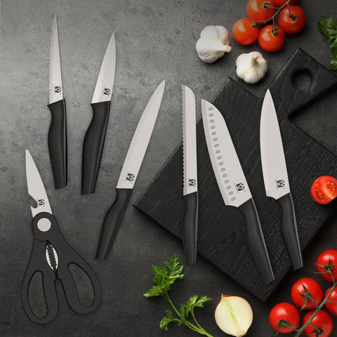 Vestaware kitchen scissors and block setup for versatile prep