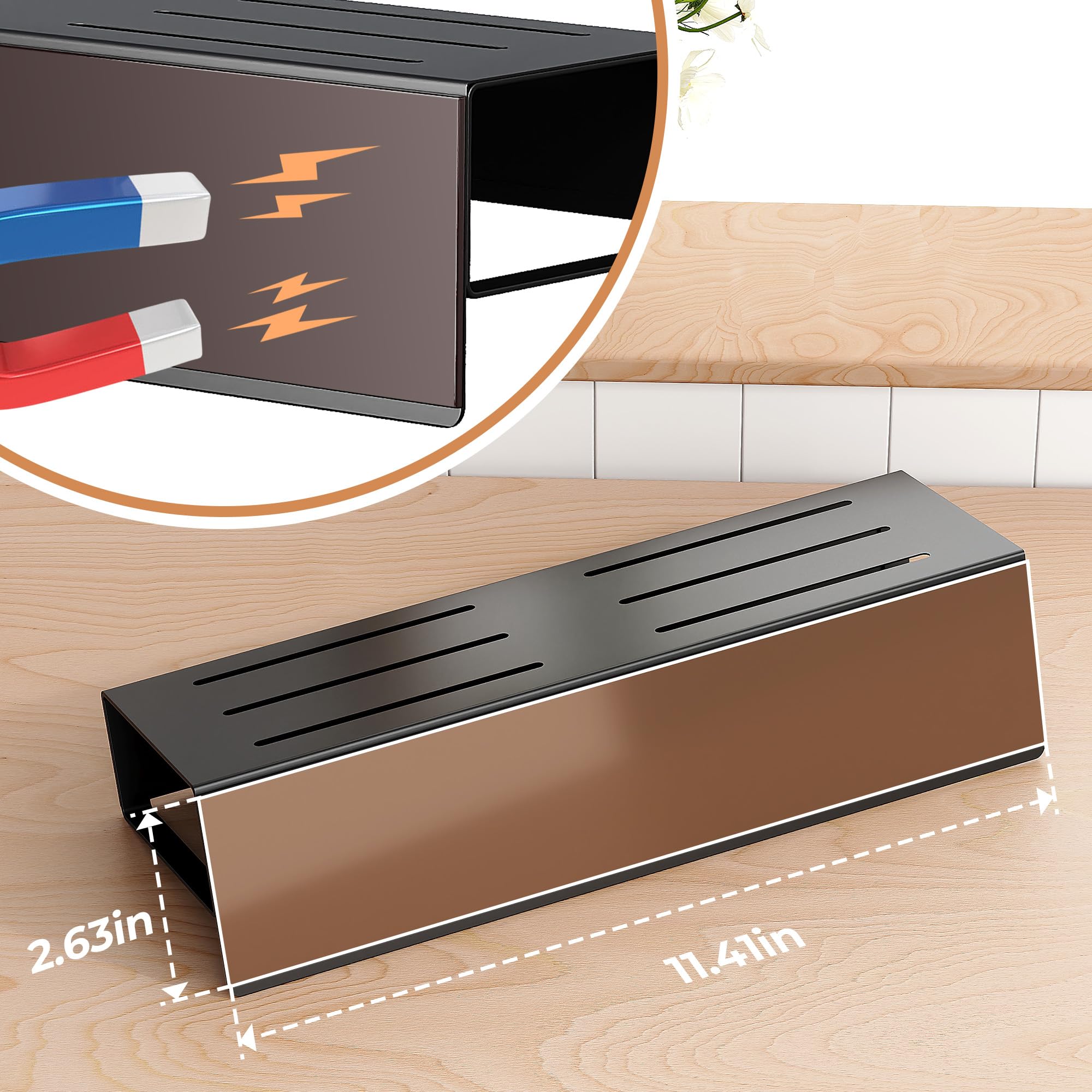 Vetacsion compact rack on metal surface, two large and two medium sizes included