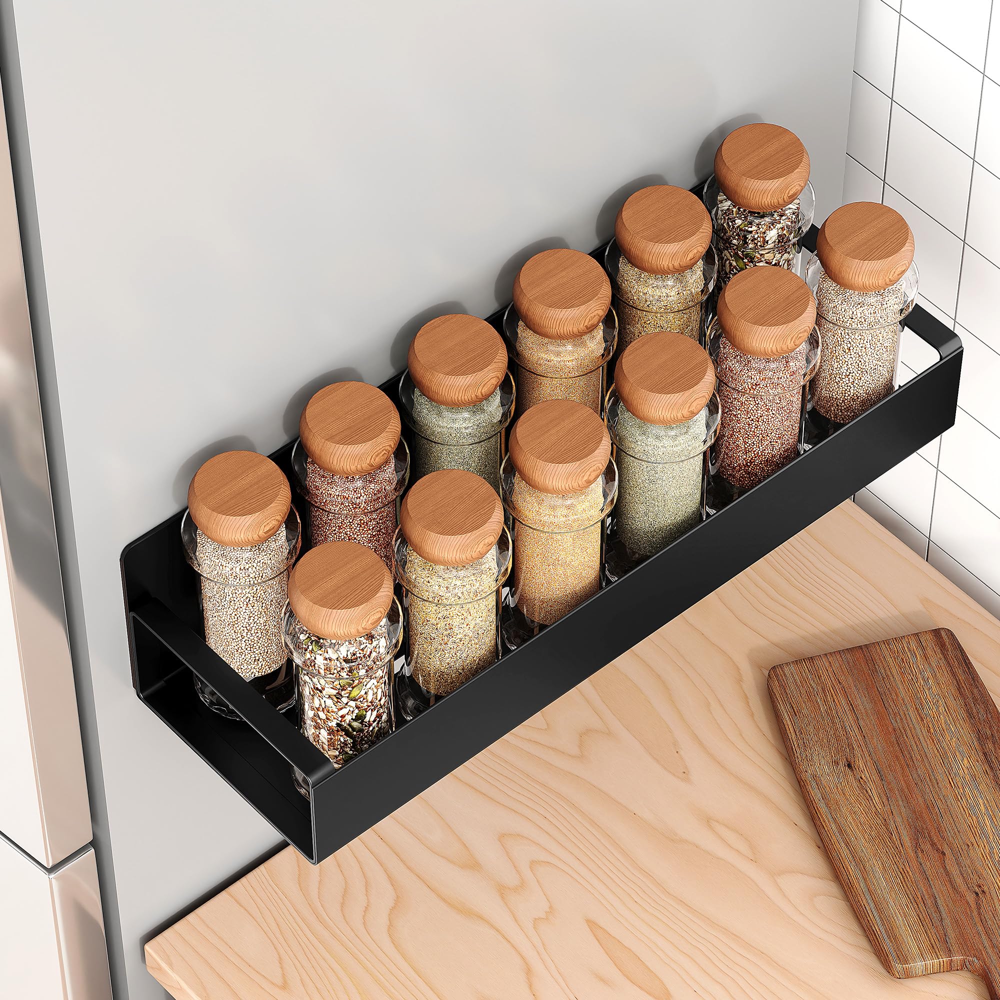 Vetacsion medium shelf on metal surface, strong magnet supports up to eleven pounds