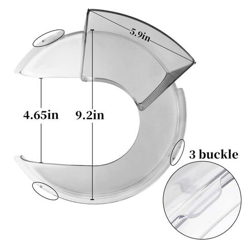 Veterger pouring shield easy to attach and remove during mixing
