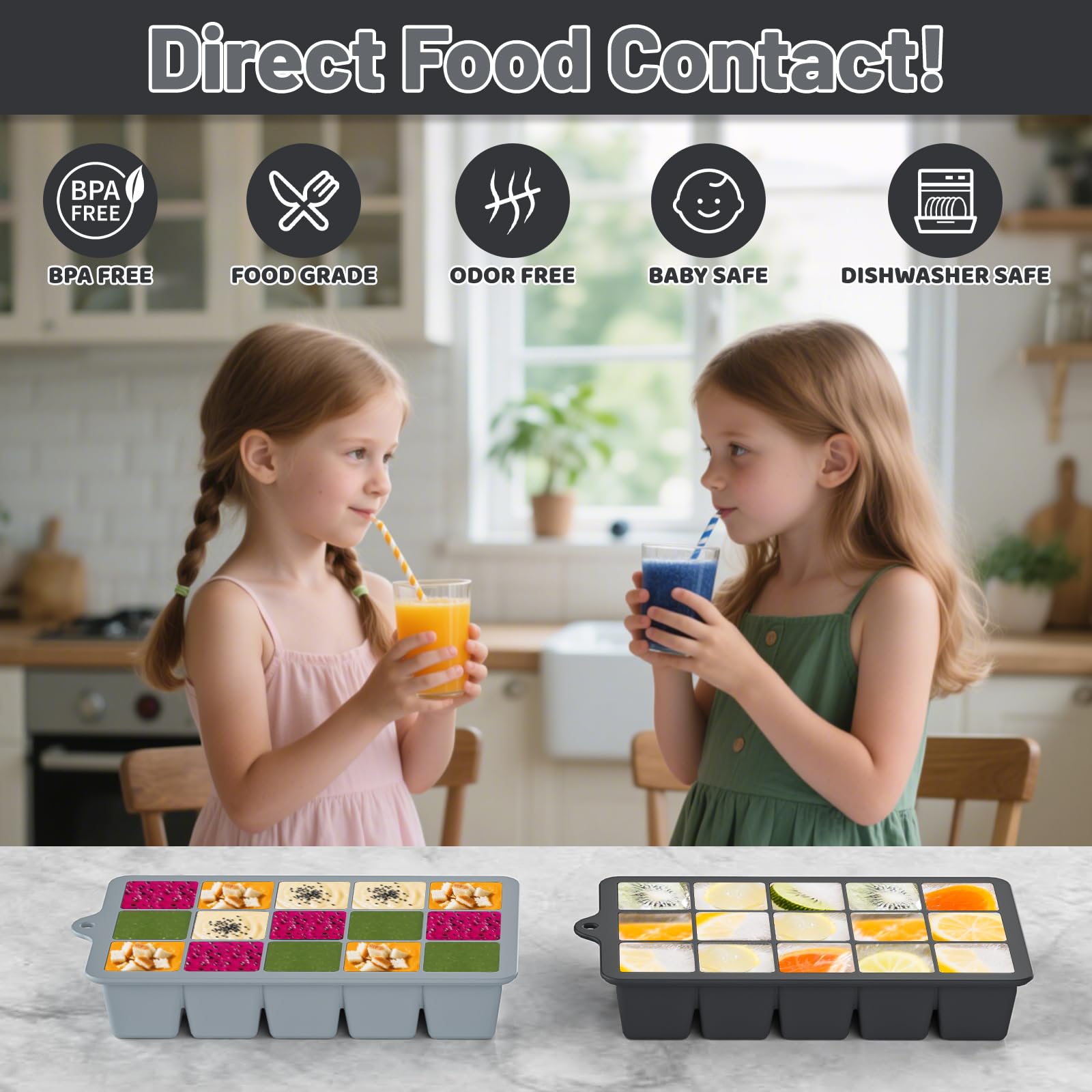 Vethwal BPA-free silicone tray is dishwasher safe for easy cleanup