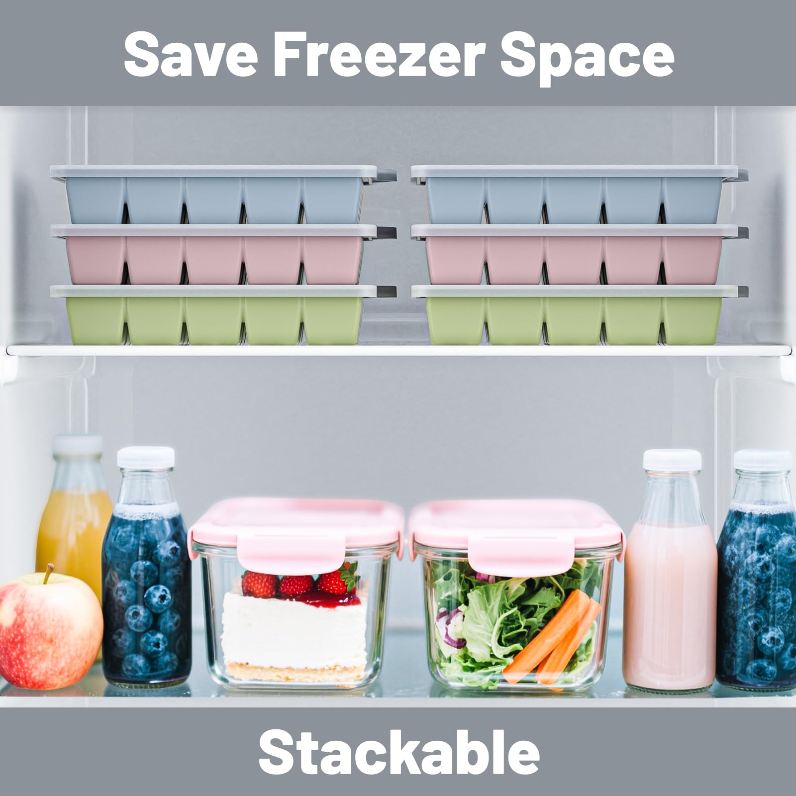 Vethwal dishwasher-safe silicone ice cube trays for quick cleanup