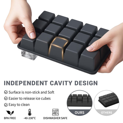 Vethwal ice cube tray shows removable lids for hygienic, contamination-free ice