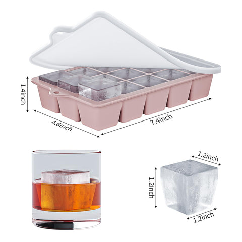 Vethwal stackable silicone ice cube trays save freezer space