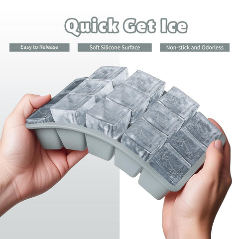 Vethwal stackable lid design saves freezer space and keeps ice organized