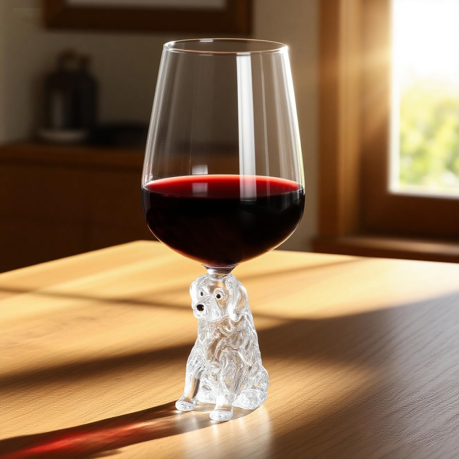 Veuverig Golden Retriever wine glass dishwasher safe for daily use.