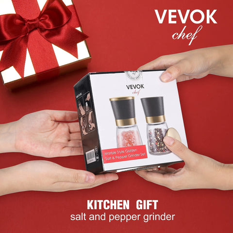 Gold lid accent on VEVOK CHEF grinder enhancing kitchen decor