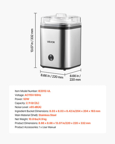 VEVOR includes recipe inspiration to spark at-home desserts beyond classic ice cream.