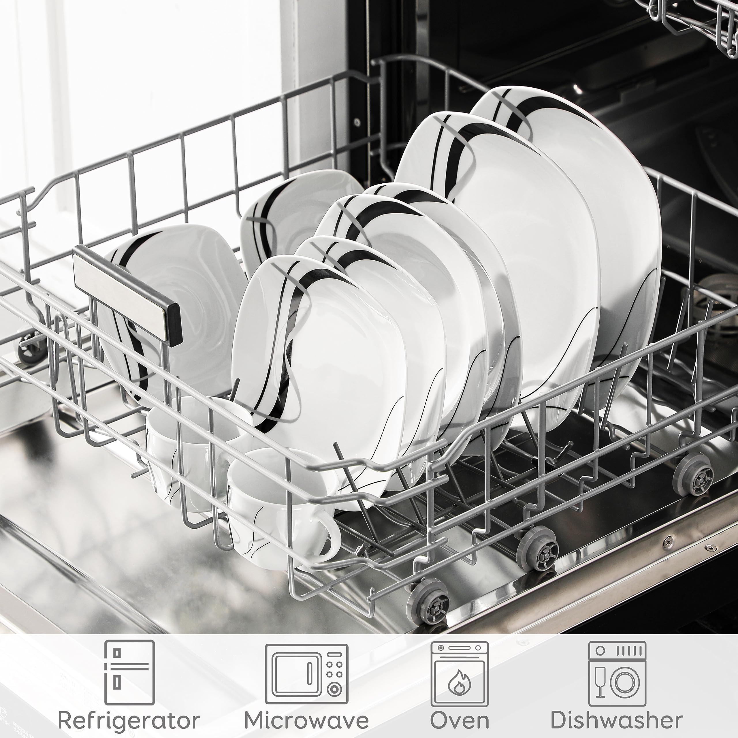 VEWEET Fiona saucer 5.7-inch, stabilizes cups and adds refined finish.