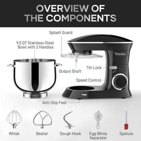 Vezzio stainless steel whisk for airy meringues and frothy mixes