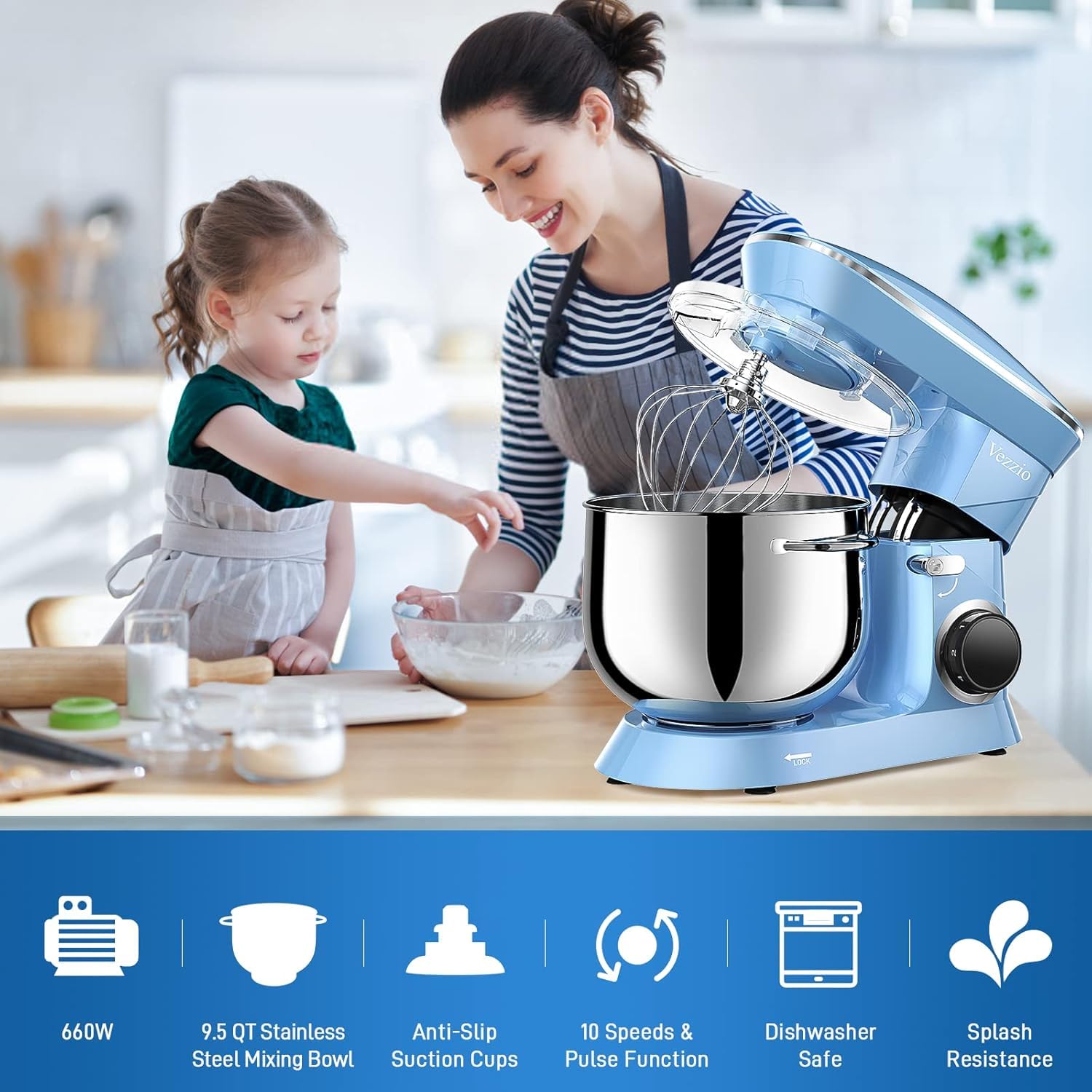 Dishwasher-safe attachments speed up post-baking cleanup