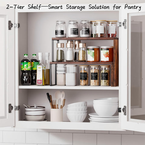 Vfelf over sink shelf maximizes small kitchen storage.
