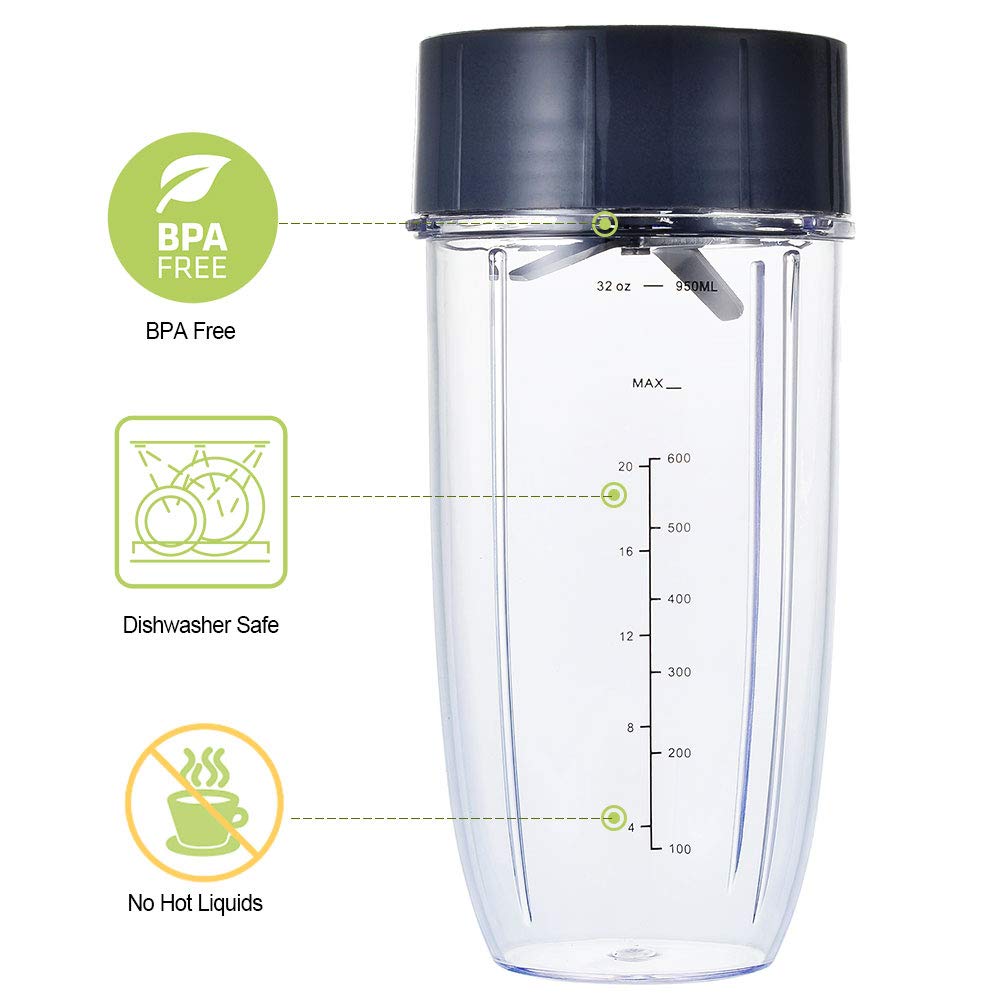 VGEFC NutriBullet 24oz cup replacement for quick, convenient blends.