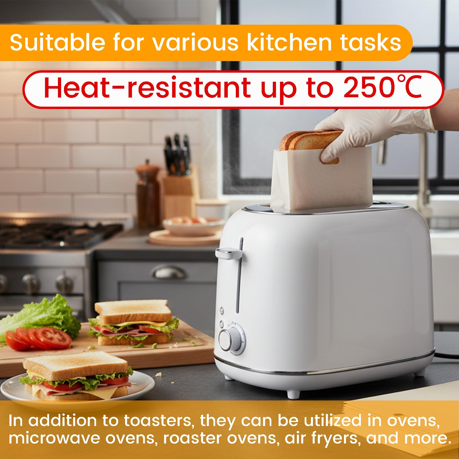 VGOODALL non-stick coating on toaster bags ensures easy release and simple cleanup.