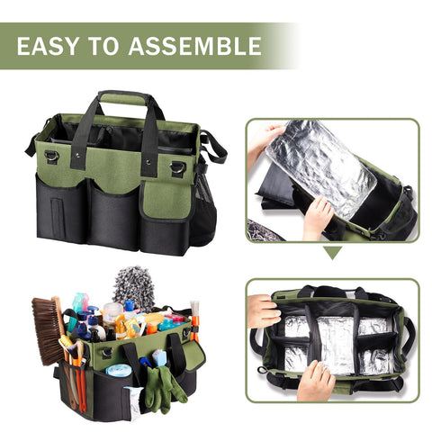 Viajero cleaning caddy designed for car washing and home cleaning tasks