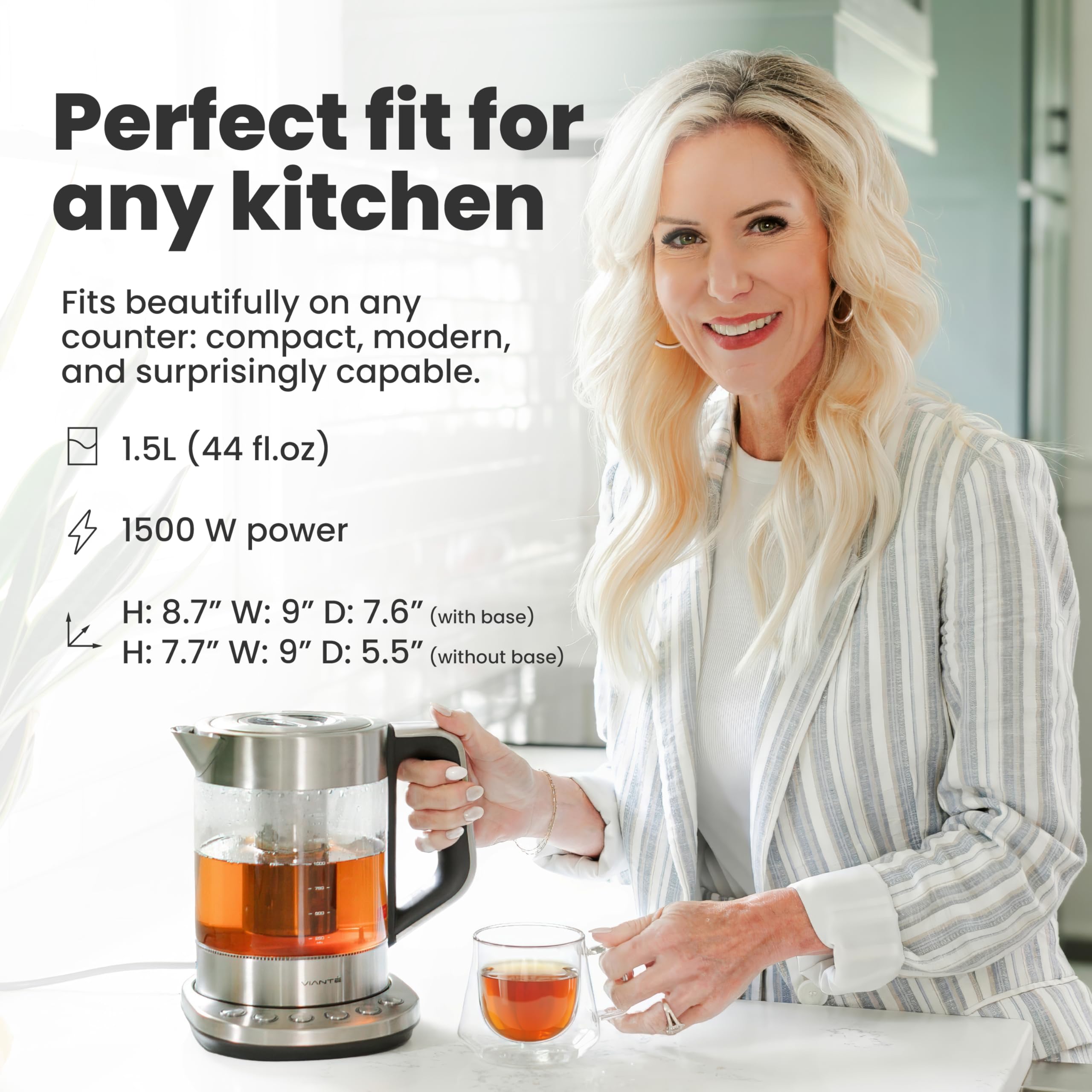 Vianté BPA-free plastics ensure safe, lightweight handling.