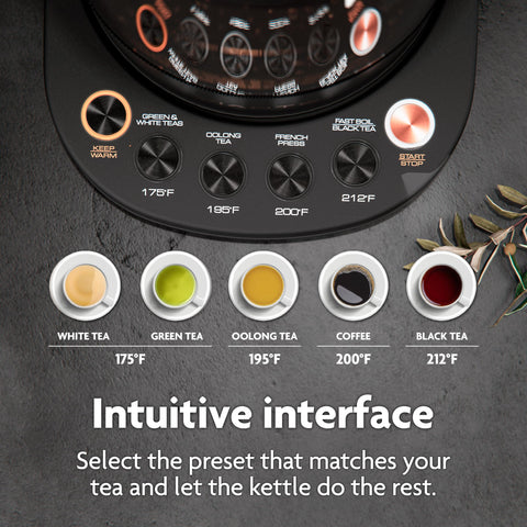 Vianté infuser in use for large-quantity loose leaf brewing
