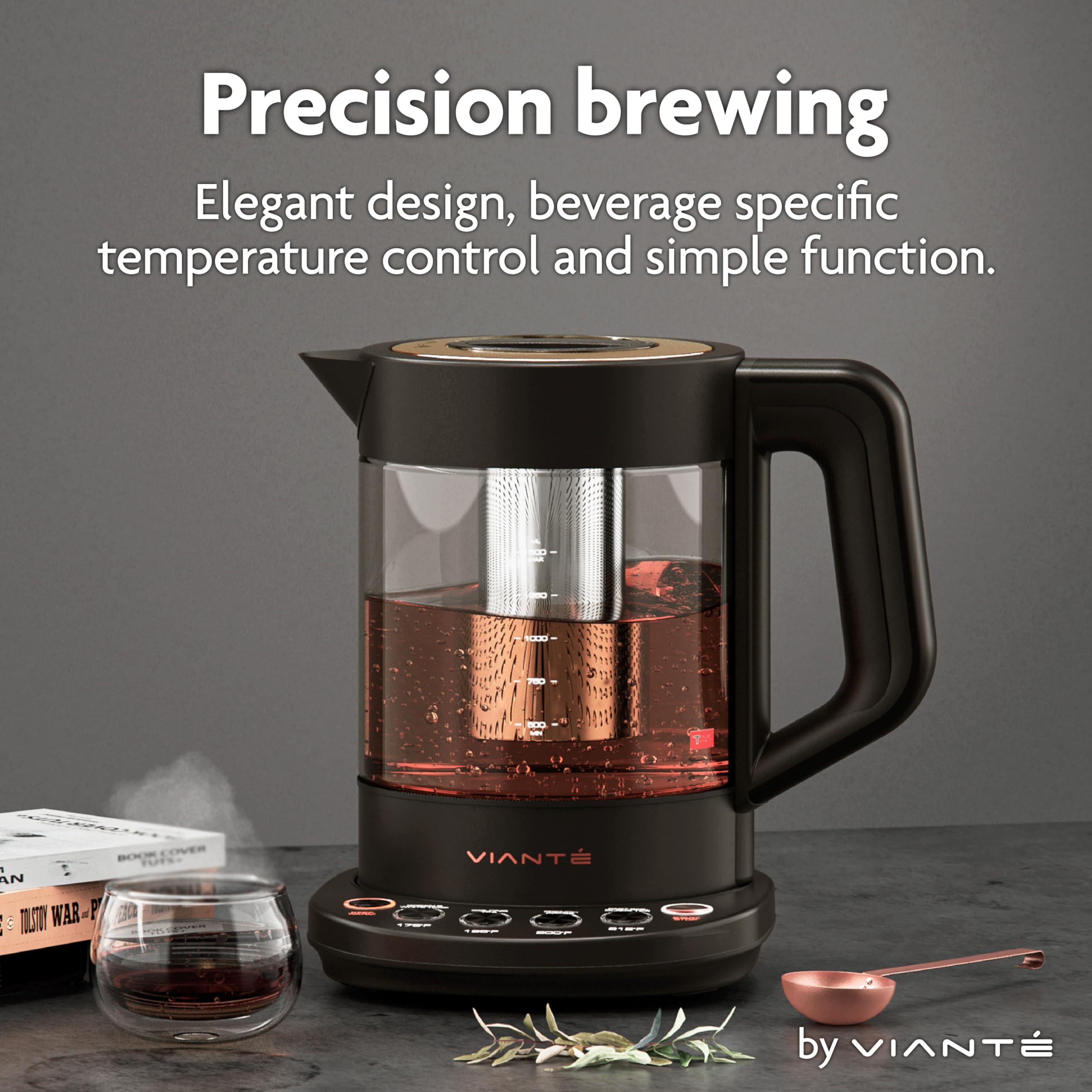 Vianté kettle temperature control perfect for white tea brewing