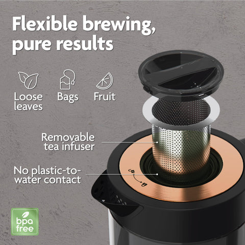 Vianté ceramic teapot with glossy finish for easy cleaning and sharing