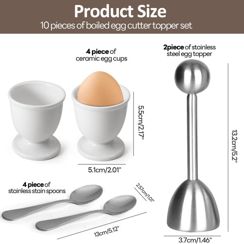Vibedor ceramic egg cups for elegant presentation at table.