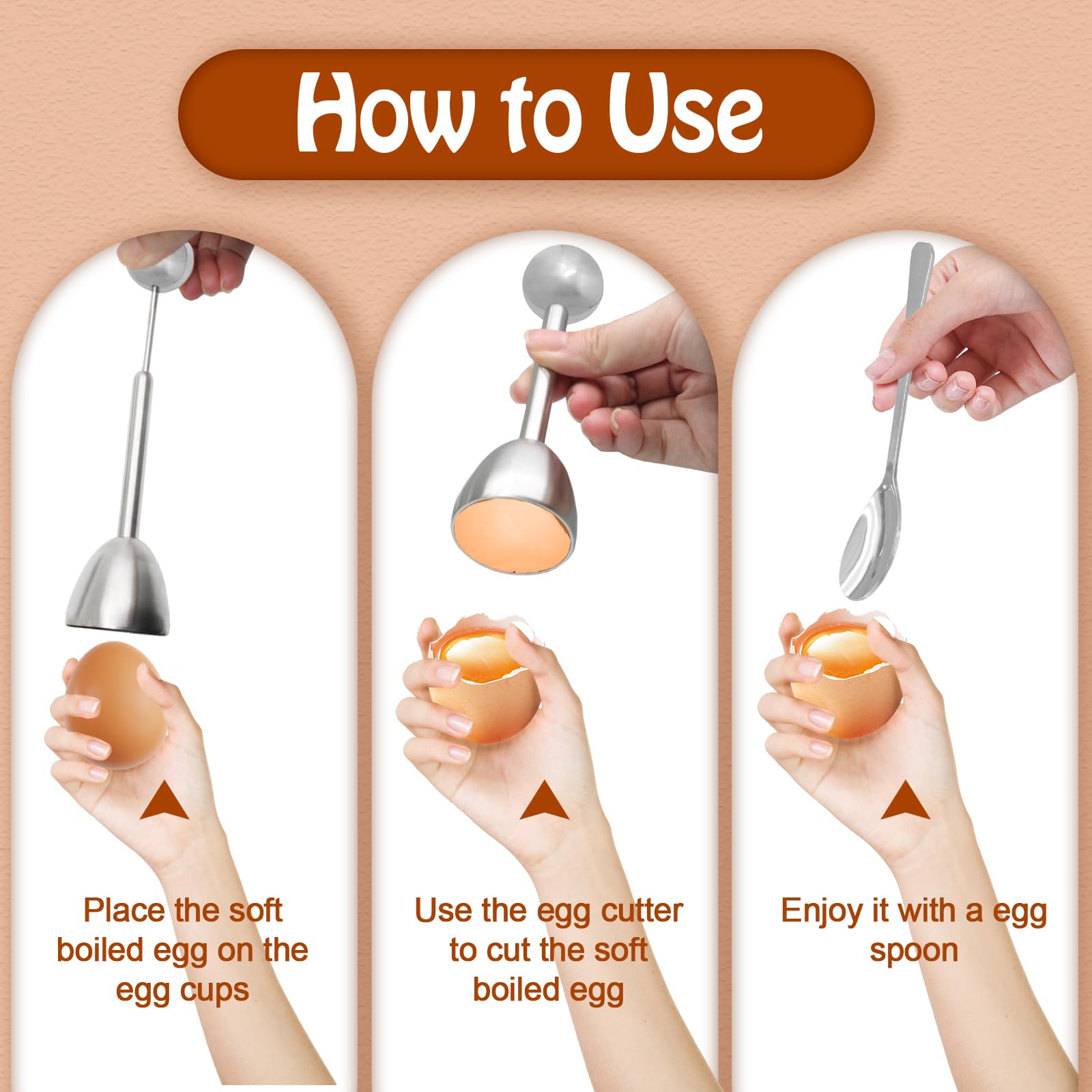 Vibedor dishwasher-safe egg set simplifies cleanup after meals.