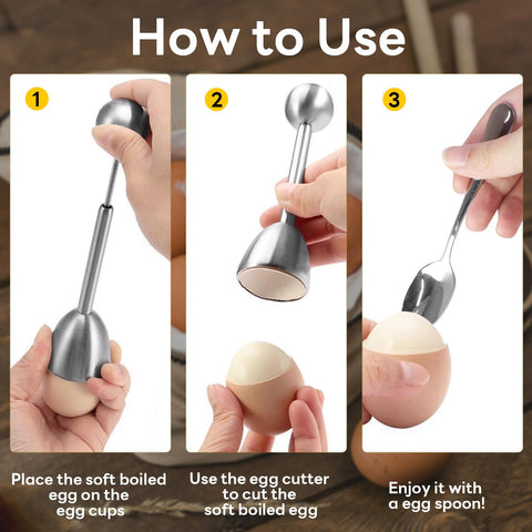 Vibedor egg cups double as dips and dessert bowls.