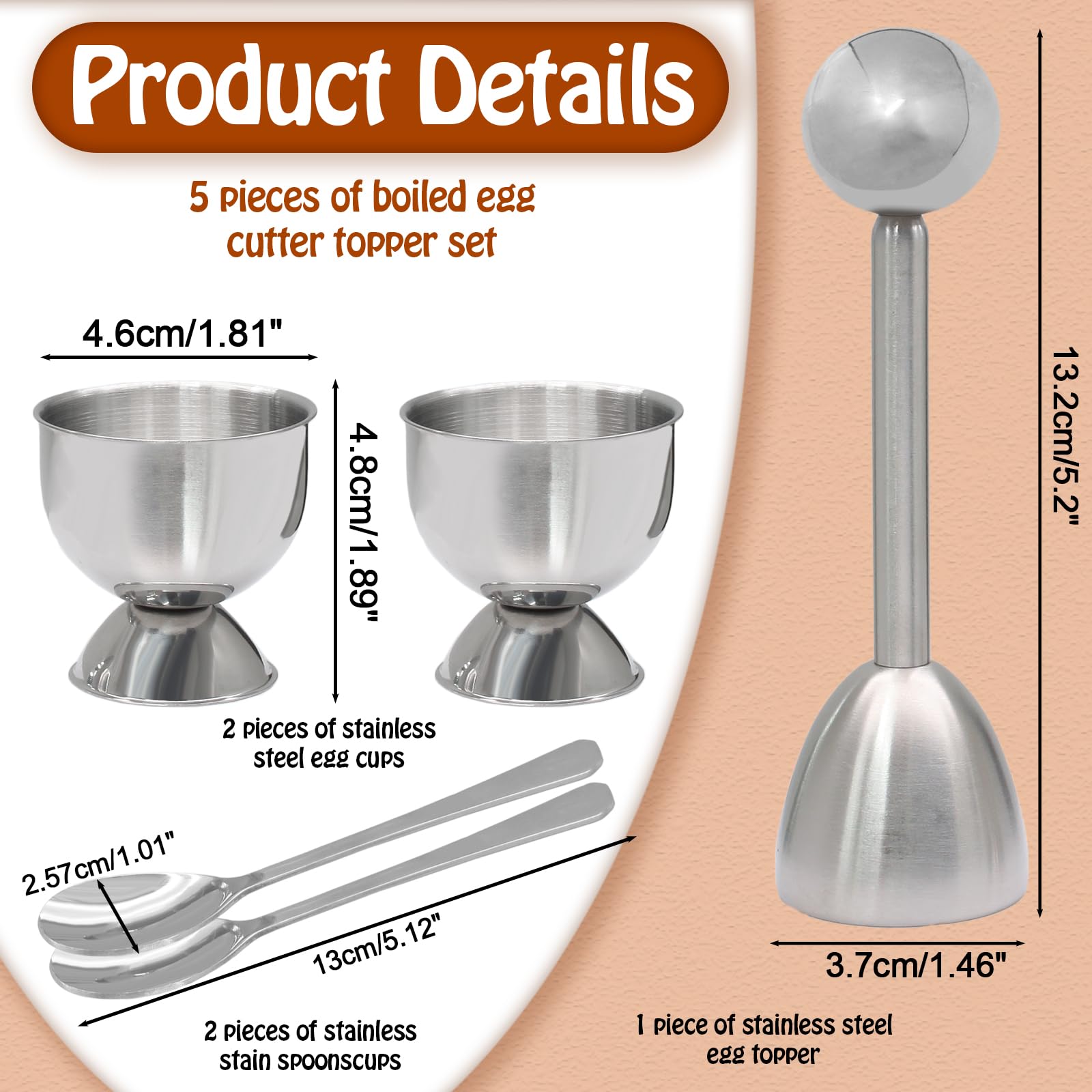 Vibedor egg spoons designed for scooping warm yolk effortlessly.