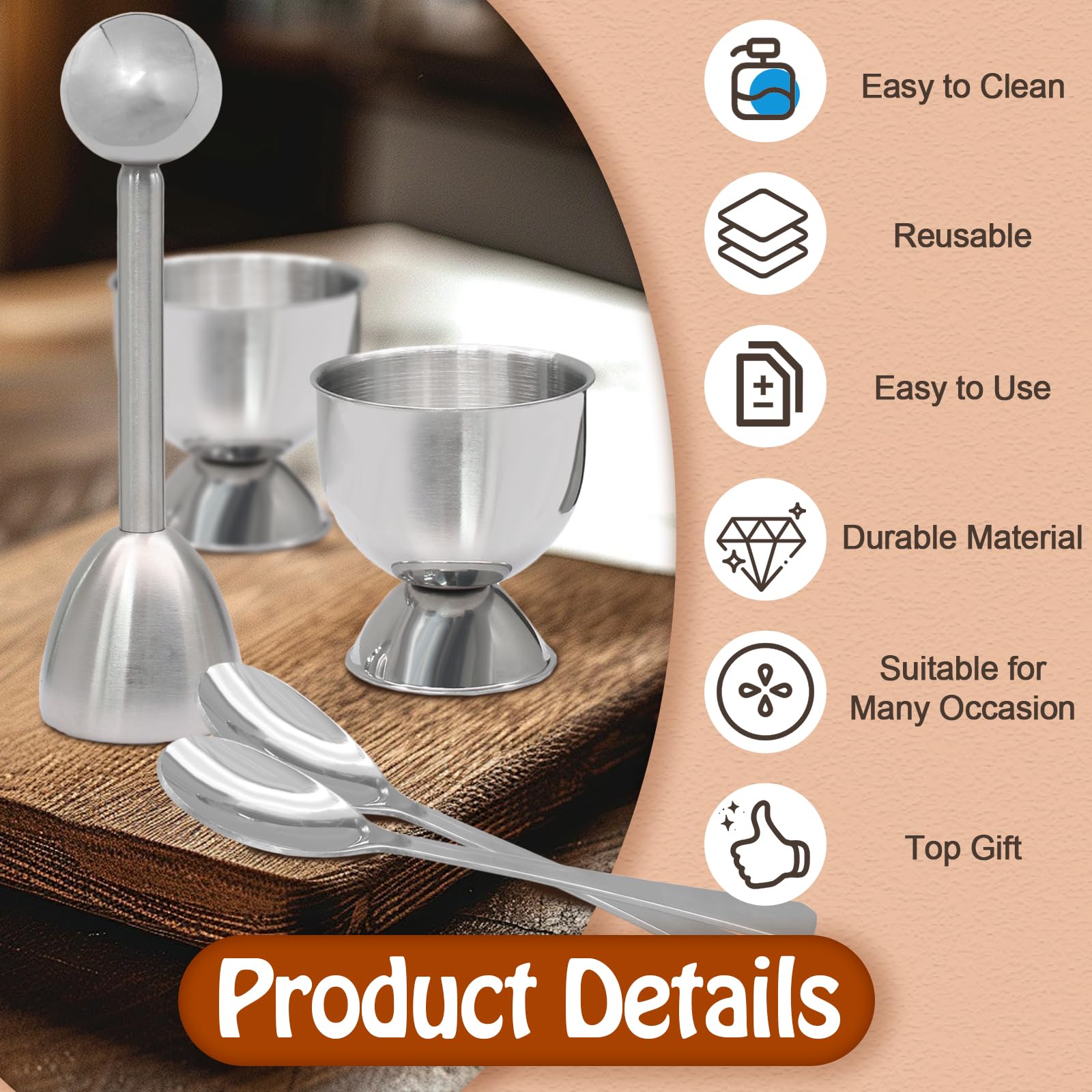 Vibedor stainless steel construction resists rust and deformation.