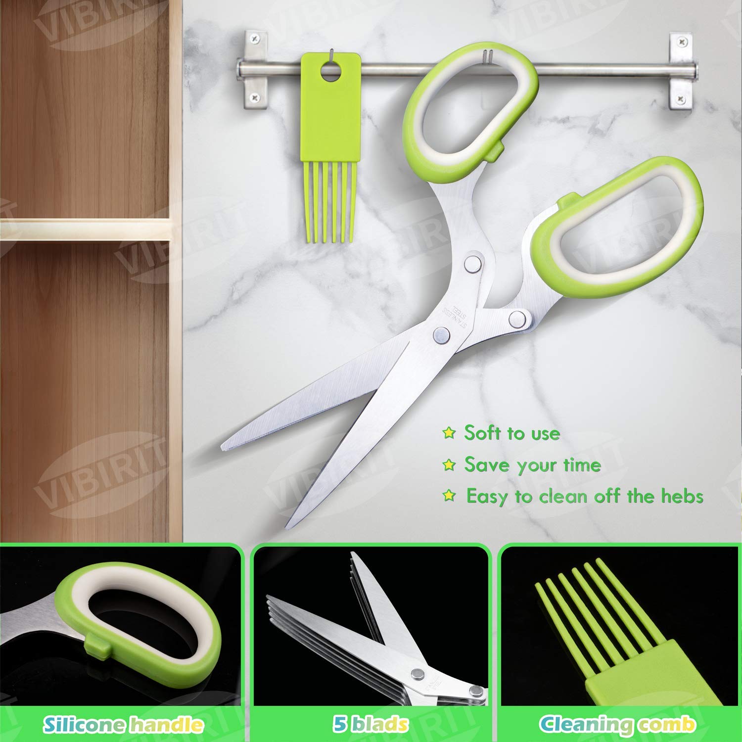 VIBIRIT 3-in-1 peeler for slicer and julienne.