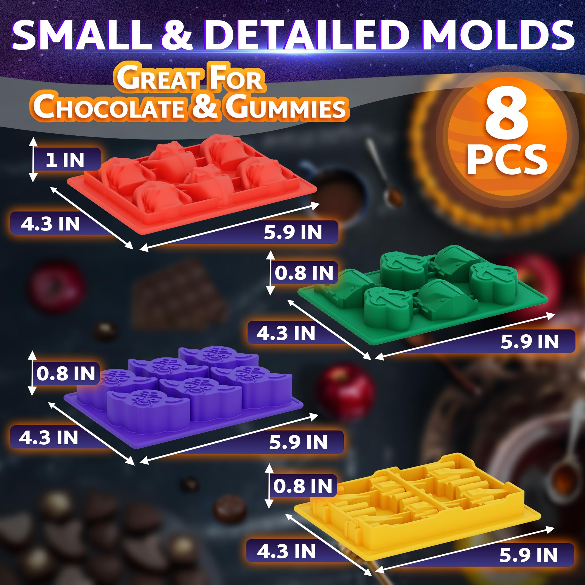 Vibrant Kitchen Galaxy Jello Molds for eye-catching gelatin treats