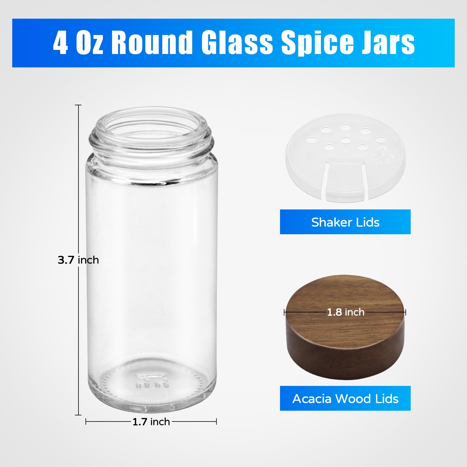 VIBRATITE 2-in-1 shaker lids for powders and herbs
