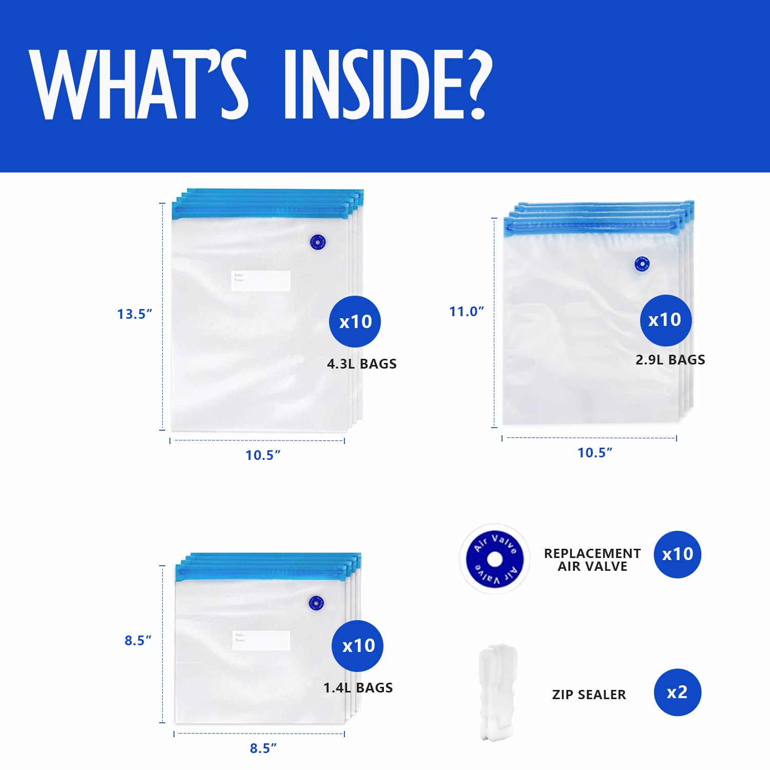 VICARKO double-zipper seals provide airtight protection for leftovers.