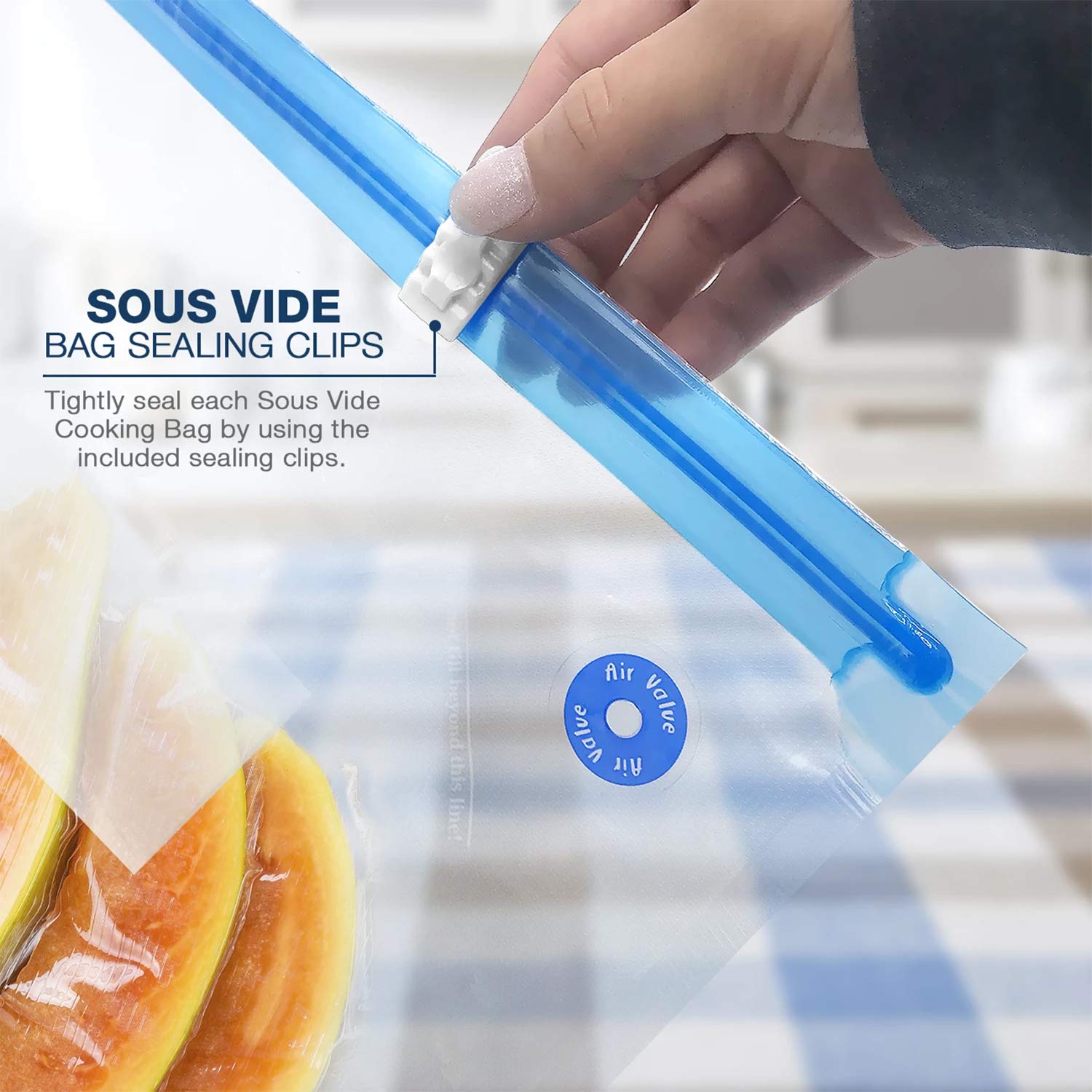 VICARKO reusable airtight storage bags for meal prep and portioning.