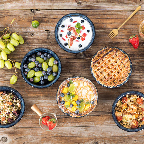 Vicrays dishwasher-safe pie pans simplify cleanup after baking.