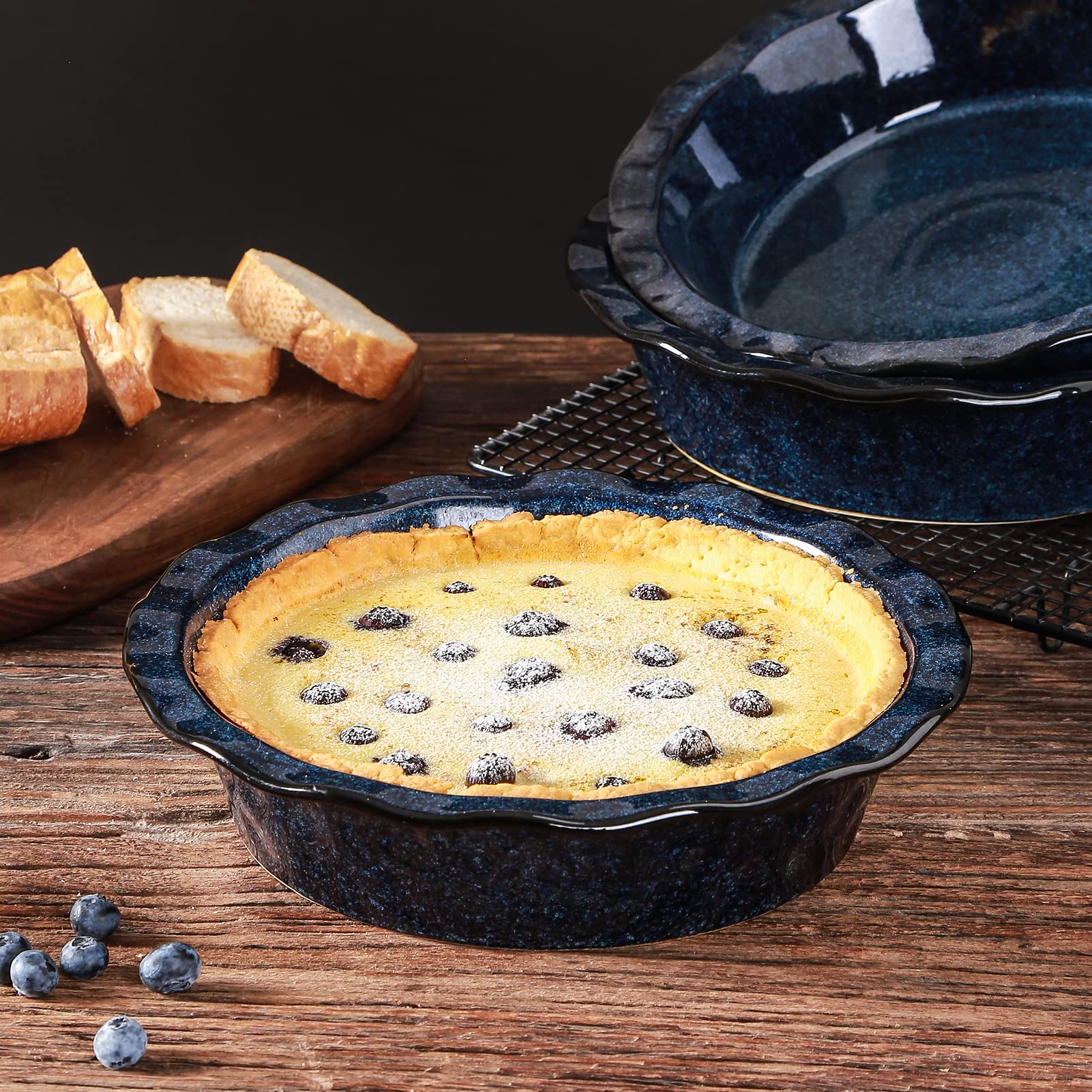 Vicrays easy-clean glaze resists sticking for quick cleanup.