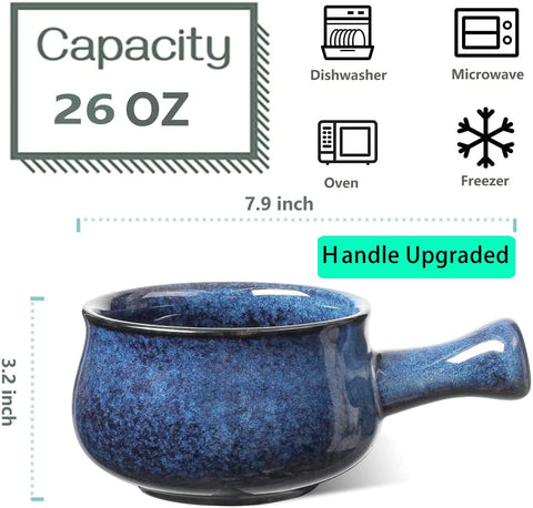 vicrays Blue glazed porcelain bowls highlight durable material for daily use